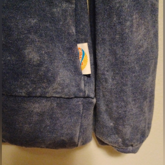 C&C California Pullover Hoodie Womens Size Small Acid Wash Blue Cotton Blend - Picture 4 of 10
